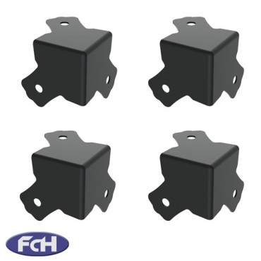 Medium Flat Corners with 1.6mm Radius - 40mm x 40mm - Pack of 4